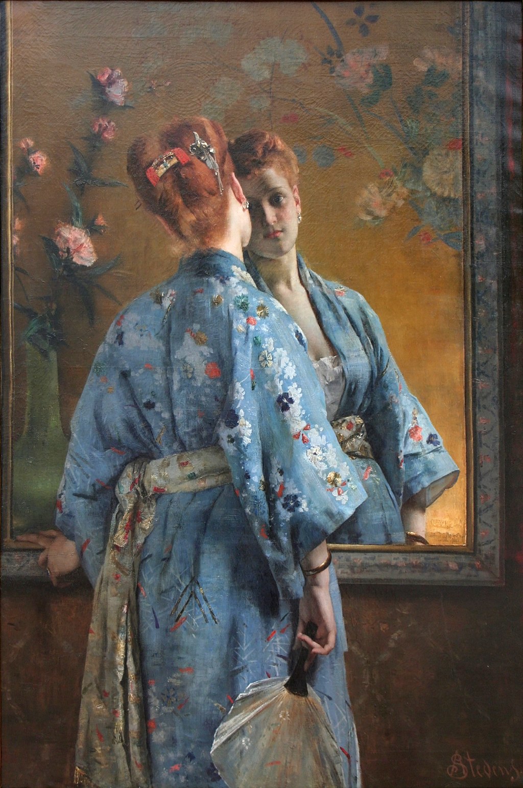 La parisienne japonaise, by Alfred Stevens, 1872 Musée d'art moderne et d'art contemporain, Liège