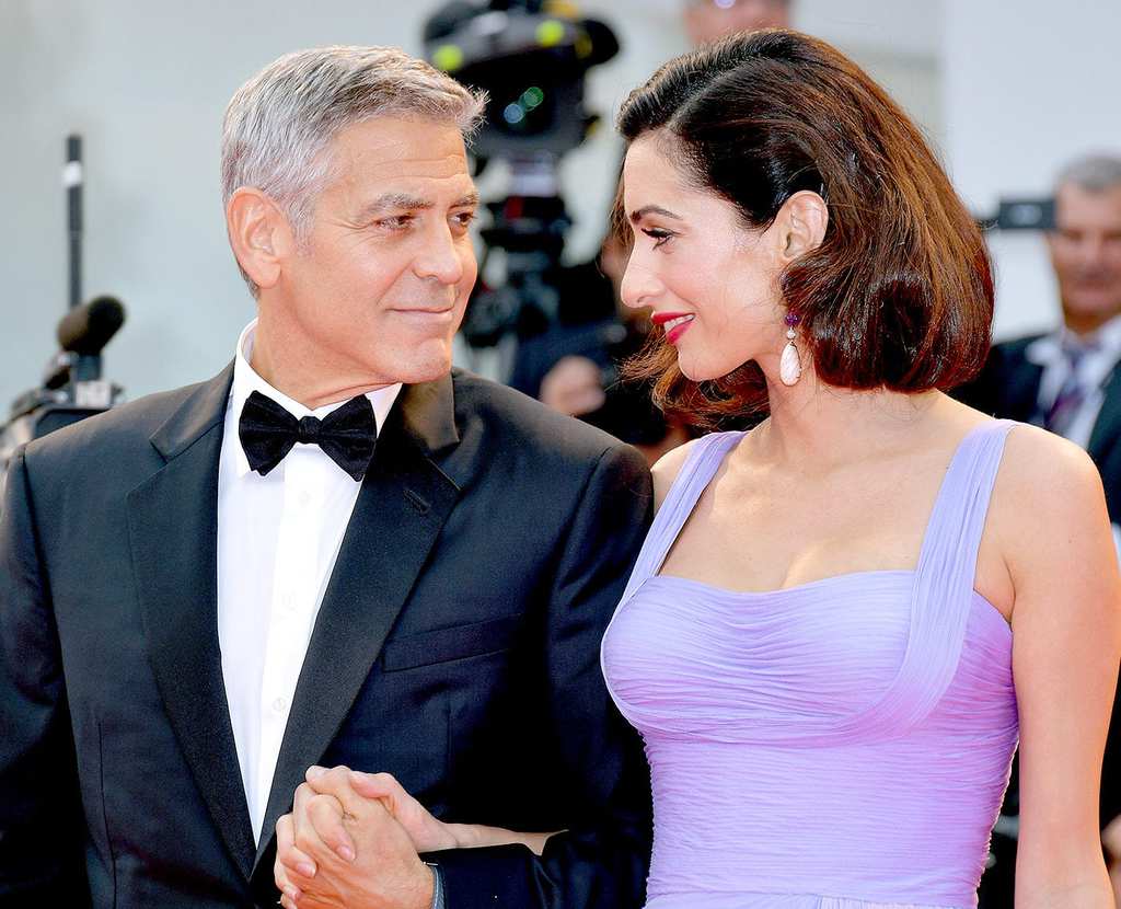 George Clooney with Amal Clooney