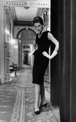 Capucine posing in Givenchy dress, photo by Marisa Rastellini, Rome, 1962