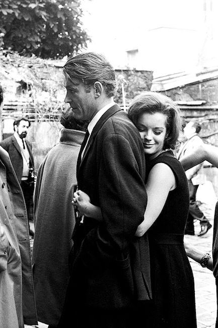 Peter O'Toole and Romy Schneider on the film set of 