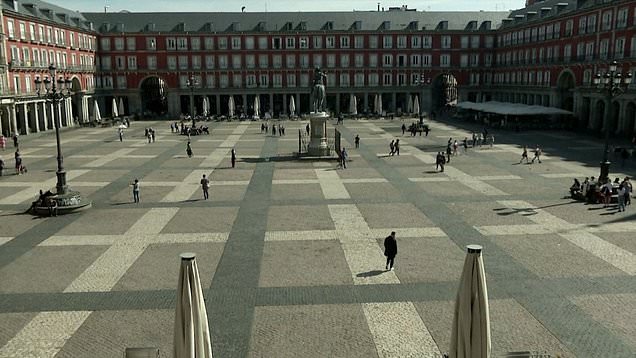 Plaza Mayor, Madrid, empty after national lockdown