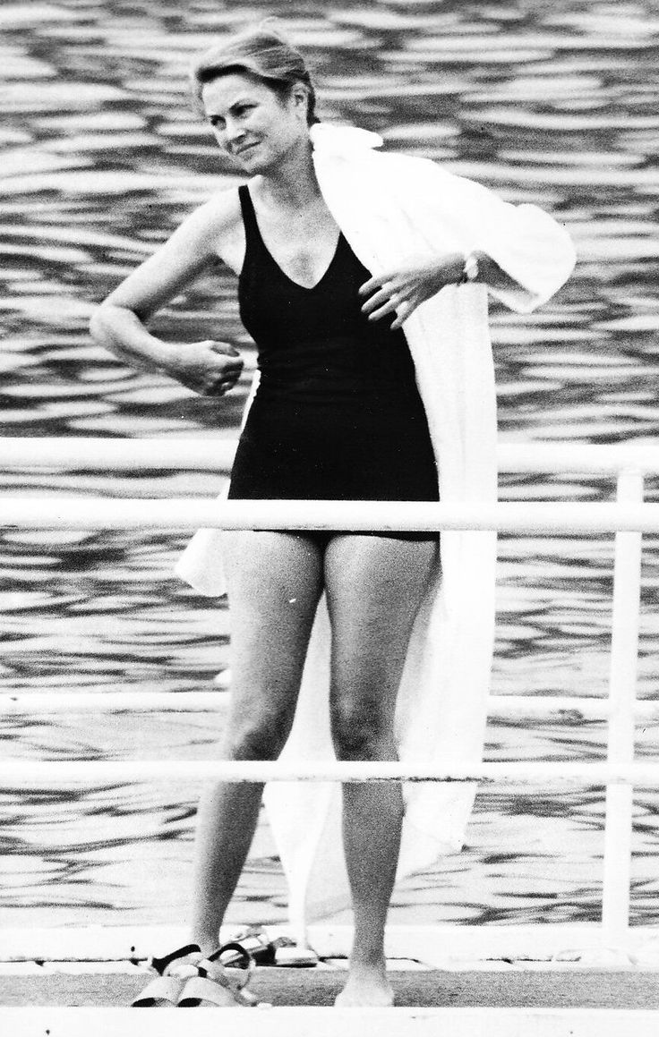 Elegant style icon wardrobe essentials: Grace Kelly in swimwear, a one piece swimming suit