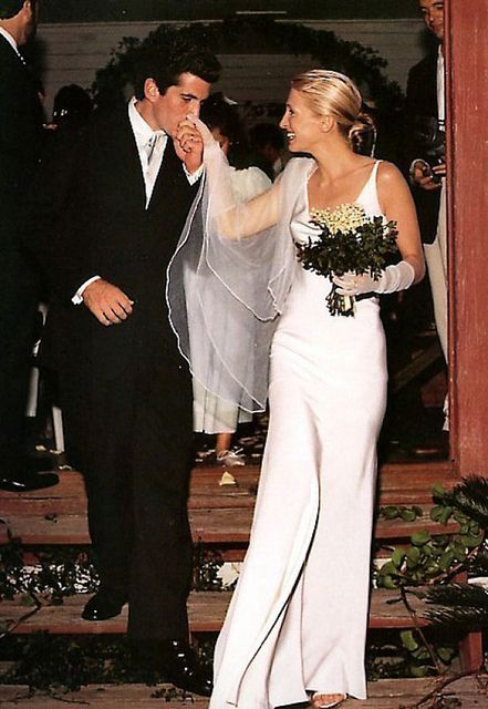 John F. Kennedy Jr. and Carolyn Bessette on their wedding day, 21 September 1996