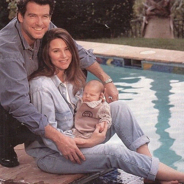 Pierce Brosnan and his second wife Keely Shaye Smith with their son