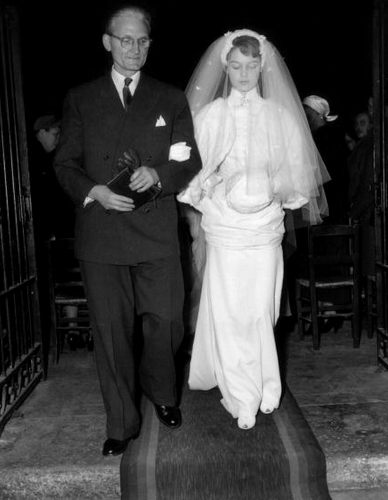 Brigitte Bardot wedding to Roger Vadim, Paris, 12 December 1952