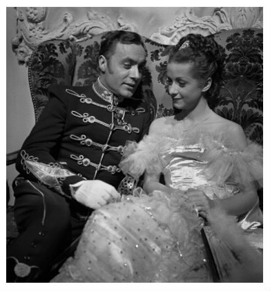 Danielle Darrieux in film Mayerling with Charles Boyer, 1936