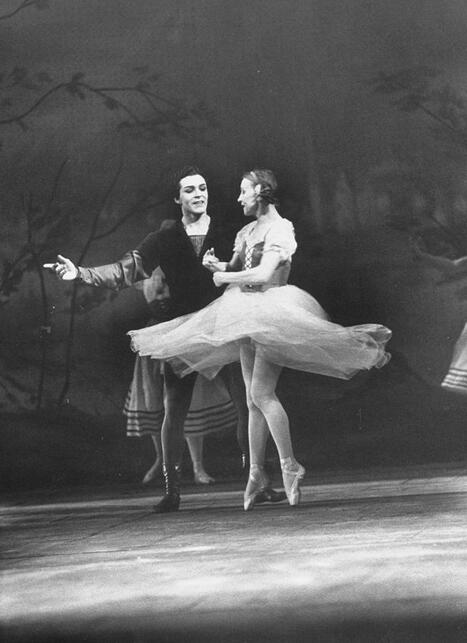 Galina Ulanova dancing Giselle at Bolshoi Theatre, photo by Howard Sochurek