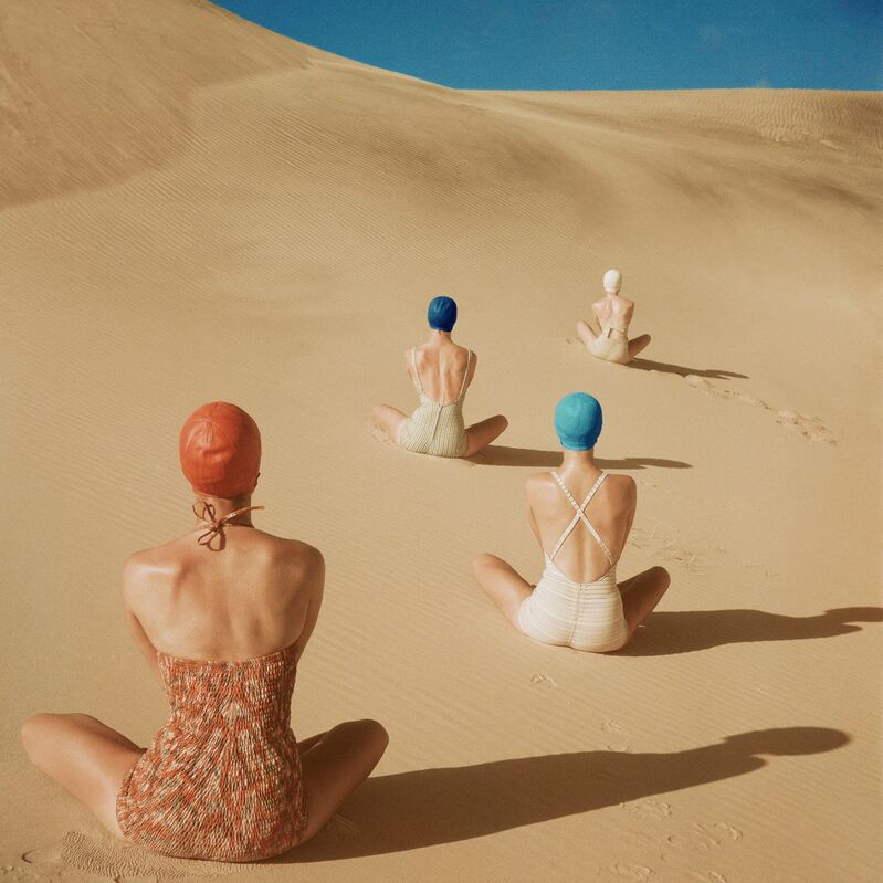Clifford Coffin's iconic photos of 4 models in swimming suits for Vogue, June 1, 1949