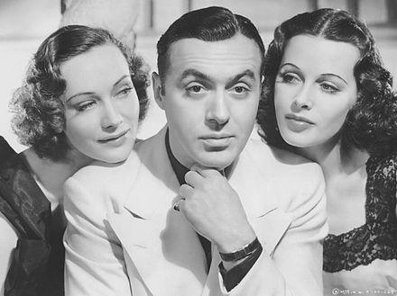Charles Boyer(28 August 1899 -26 August 1978)French actor/acteur Francais, Charles Boyer avec Sigrid Gurie et Hedy Lamarr dans Casbah (1938)