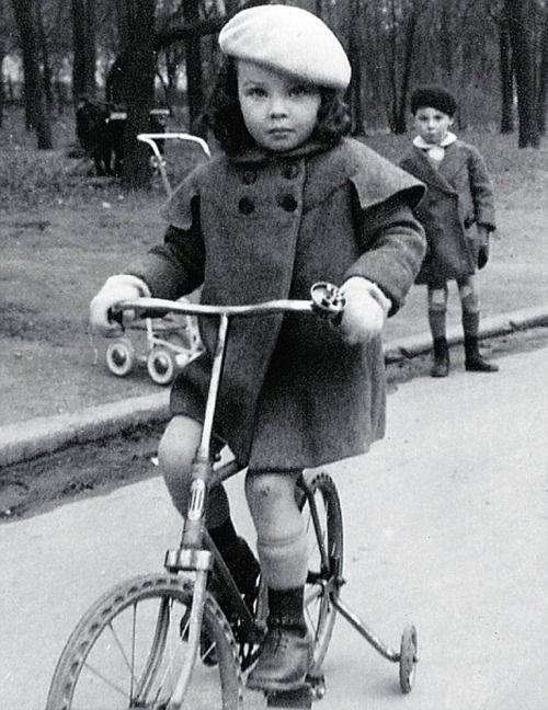 Leslie Caron as a child