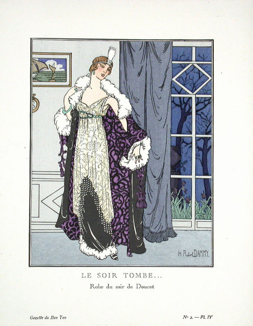 Robe du soir de Jacques Doucet, Gazette du Bon Ton, 1912-1913