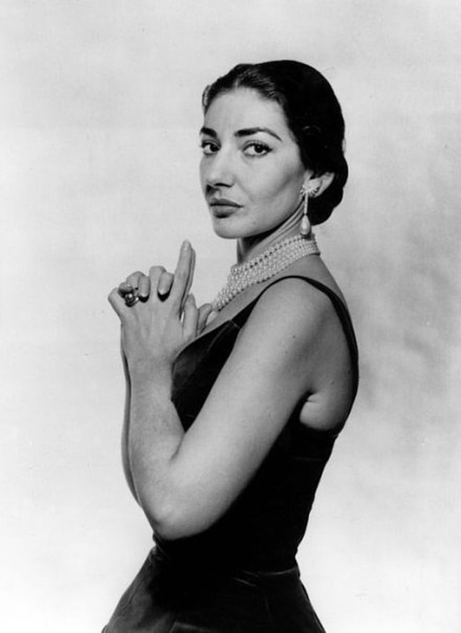 Elegant style icon wardrobe essentials: Maria Callas in black dress
