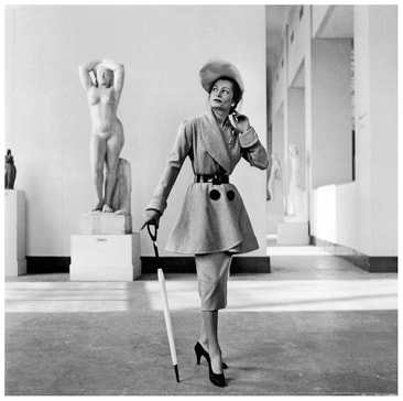 Model in Jacques Fath ensemble, photo by Will Maywald, 1951