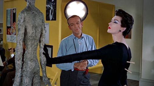 Dovima with Fred Astaire in film Funny Face(1957) starring Audrey Hepburn and Fred Astaire