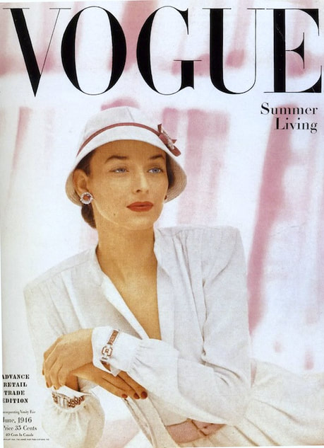 Dorian Leigh on the cover of Vogue, June 1946