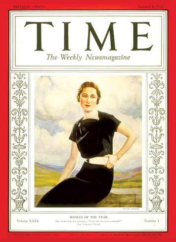 Wallis Simpson, Duchess of Windsor style: Wallis Simpson, Duchess of Windsor on Time magazine cover, 4 January 1937