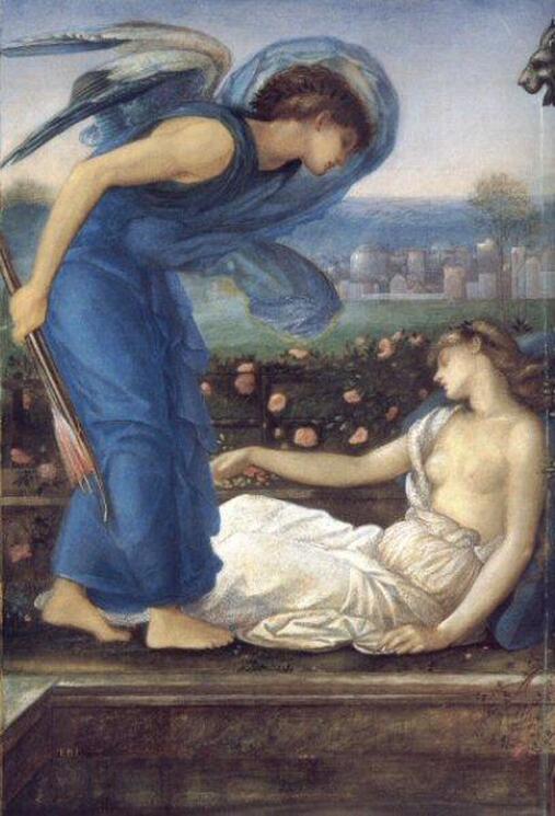Cupid finding Psyche by Edward Burne-Jones, 1866
