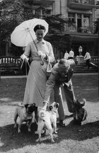 Duke of Windsor with his dogs