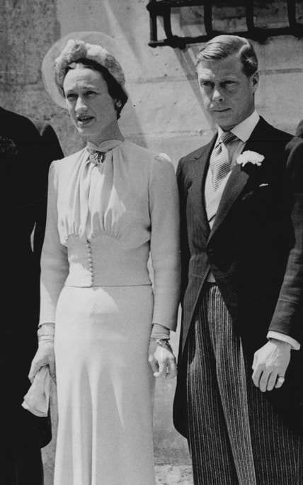 Wallis Simpson Duchess of Windsor 1937 wedding dress ensemble designed by Mainbocher