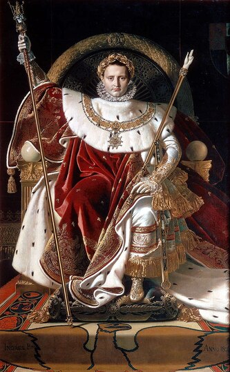 Napoleon I on his Imperial Throne, 1806, oil on canvas, 260 x 163 cm, Musée de l'Armée, Paris