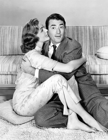 Lauren Bacall  with Gregory Peck in film Designing Woman, 1957 