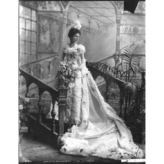 Consuelo Vanderbilt on her wedding day, 6 November 1895.