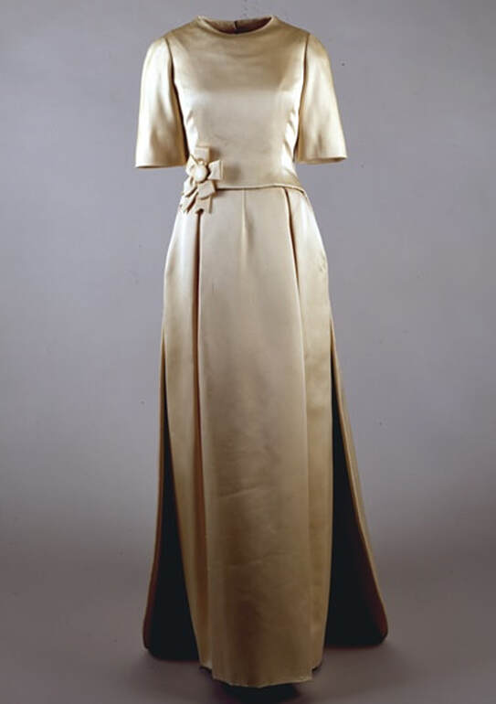 Jackie Kennedy's silk floor length gown