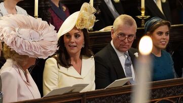 Kate Middleton Duchess of Cambridge bespoke wing lapel wool silk coat dress by Alexander McQueen Meghan Markle and Prince Harry wedding 2018