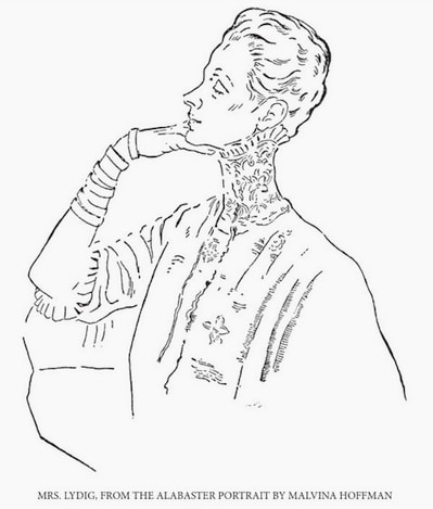 Rita Acosta de Lydig, sketch of Cecil Beaton from alabaster portrait by Malvina Hoffman