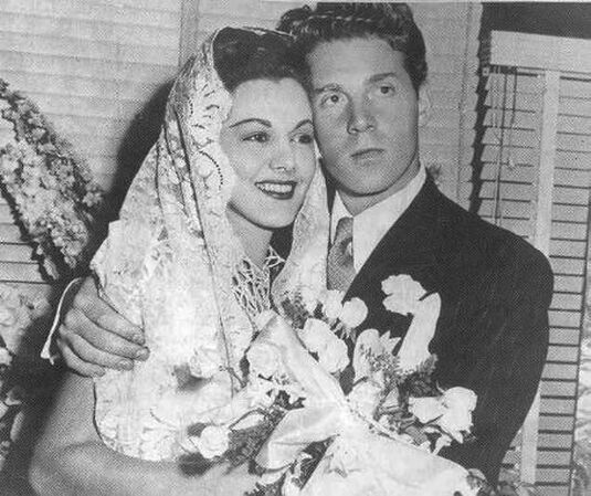 Jean Pierre Aumont with Maria Montez, his second wife