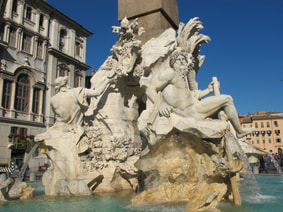 Fontana dei Quattro Fiumi(Fountain of Four Rivers), Piazza Navona, Rome, Italy