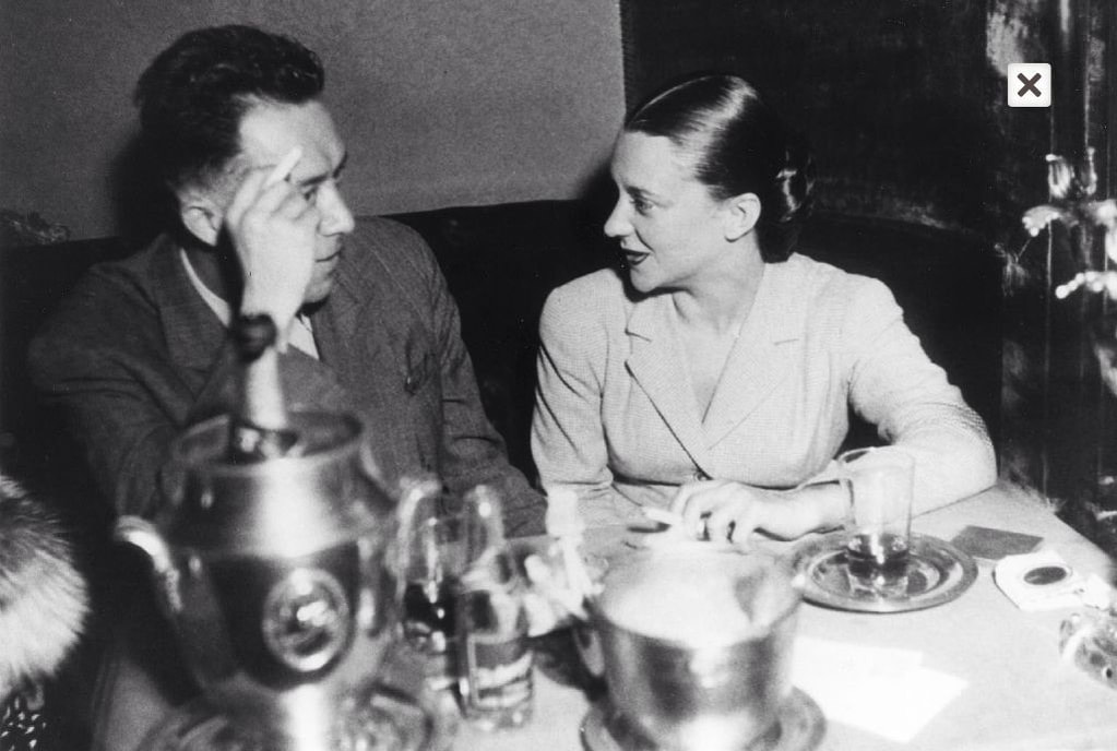 María Casares (21 November 1922-22 November 1996) with Albert Camus