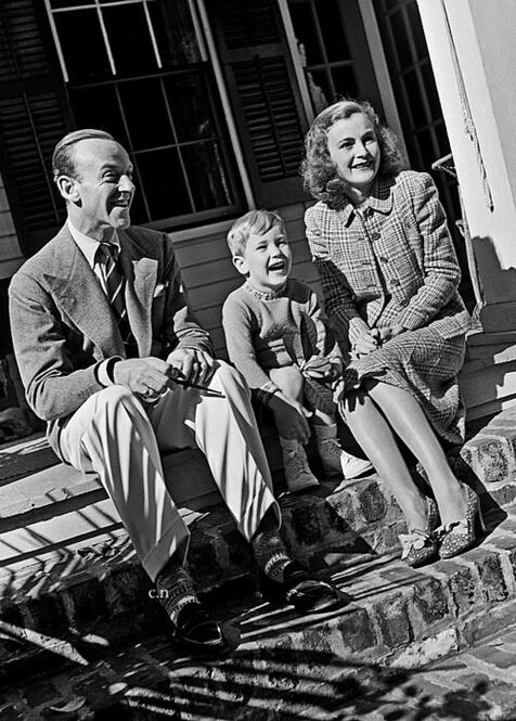 Fred Astaire with his wife Phyllis Potter and their son