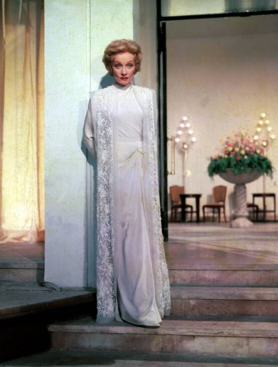Marlene Dietrich in The Monte Carlo Story(1956), wearing gown by Jean Louis