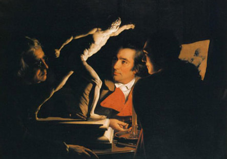painting with use of tenebrism effect by Joseph Wright of Derby