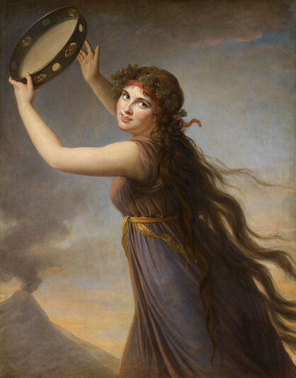 Lady Hamilton as a Bacchante, by Marie Louise Élisabeth Vigée-Lebrun, 1790-1791