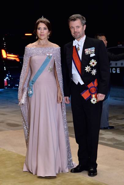 Celebrating Crown Princess Mary of Denmark's 50th birthday in 50 elegant day dresses and evening gowns: Princess Mary in pink evening gown