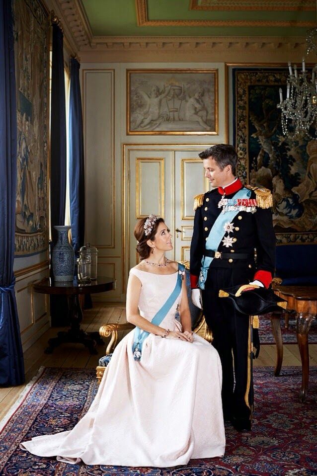 Celebrating Crown Princess Mary of Denmark's 50th birthday in 50 elegant day dresses and evening gowns: Princess Mary in white sleveless evening gown