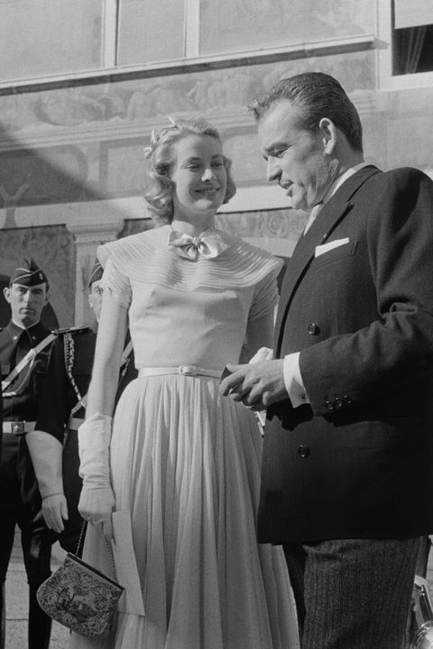 Grace Kelly's elegant tea gown on 18 April 1956