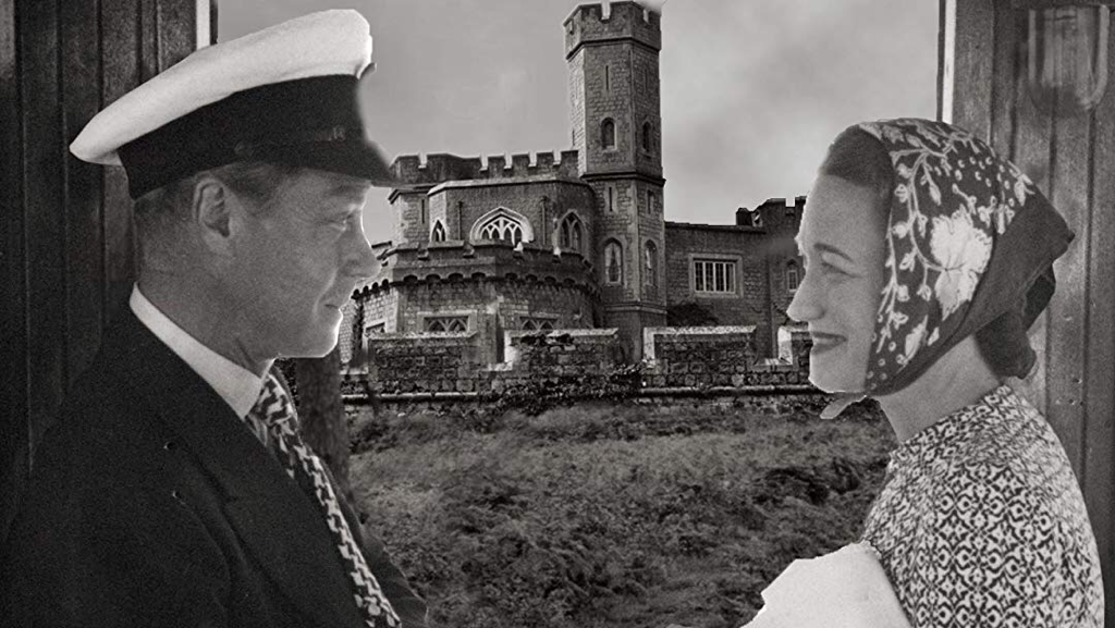 Duke of Windsor in navy uniform with Wallis Simpson