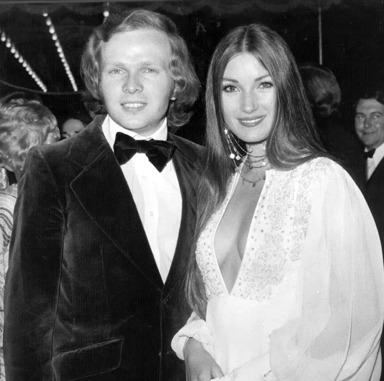 Jane Seymour and her first husband, Michael Attenborough, at the London premiere of her film, 