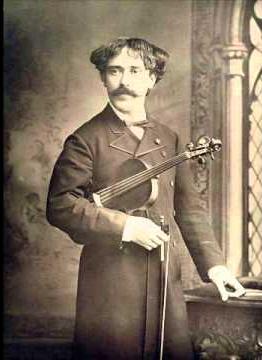 Pablo de Sarasate portrait carrying his violin