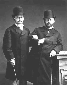 Tchaïkovski with violinist Iosif Kotek, 1877