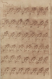 J.S.Bach's autograph (1722) of the first prelude of Book I of the well-tempered clavier