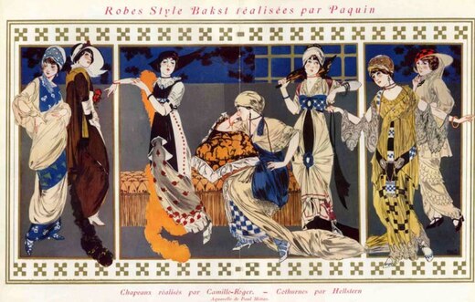 dresses designed by Léon Bakst for Paquin,1912 