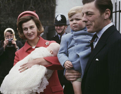 Princess Alexandra and her husband Hon. Angus Ogilvy with their two children