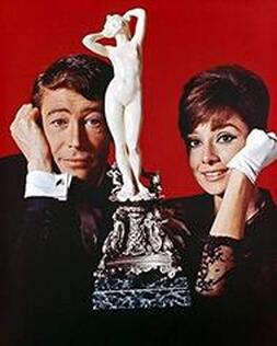 Peter O'Toole and Audrey Hepburn in film How to Steal a Million (1966)