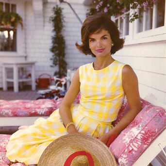 Jackie Kennedy as the first lady of the United States, summer look