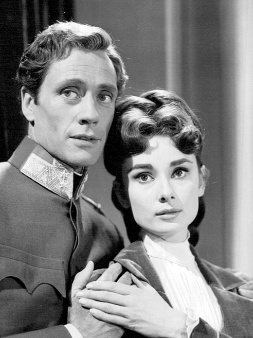Audrey Hepburn with her first husband Mel Ferrer in Mayerling (1957)