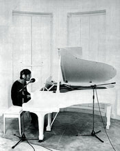 John Lennon singing Imagine while playing piano, 1971